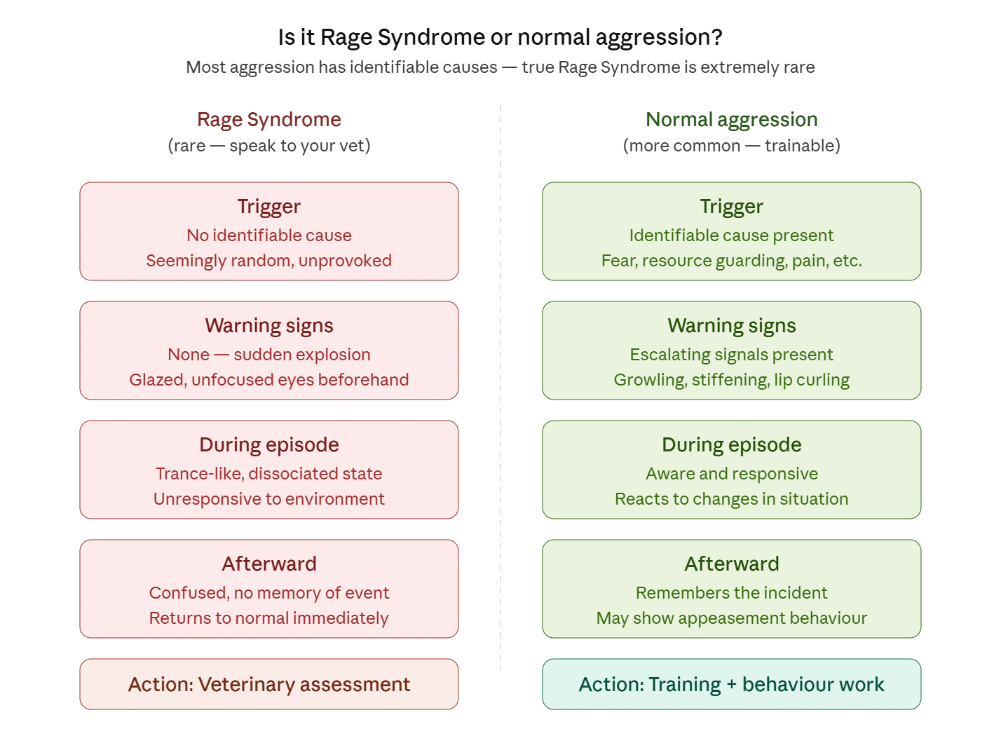 Springer Rage Syndrome vs Normal Aggression