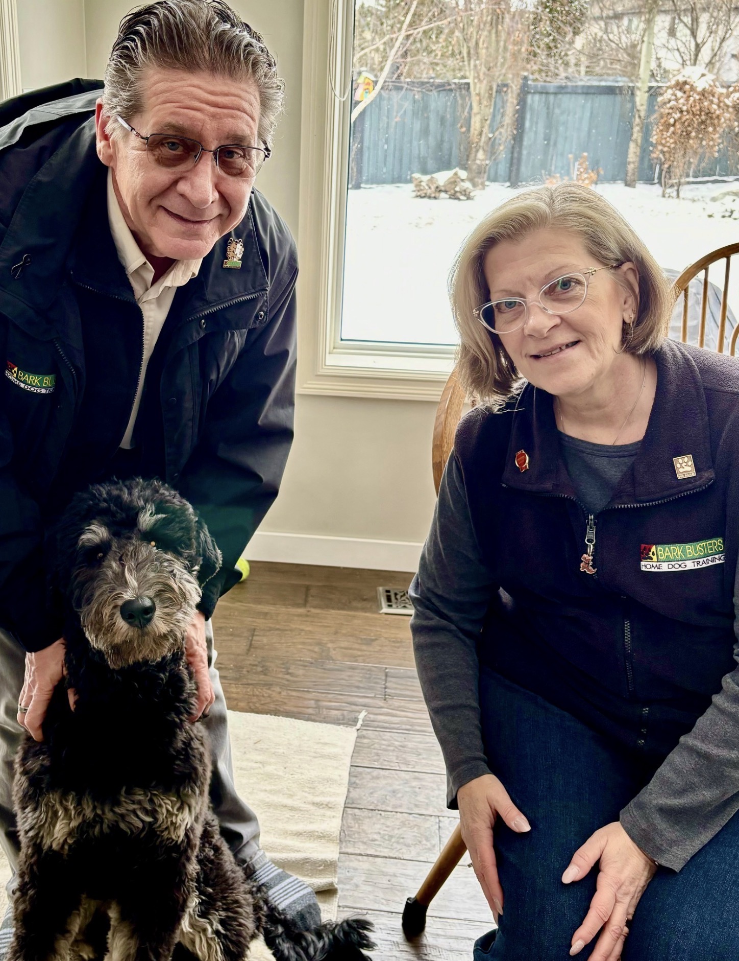 Carol and Greg Guy - Edmonton Dog Trainers with dog